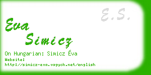 eva simicz business card