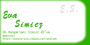 eva simicz business card